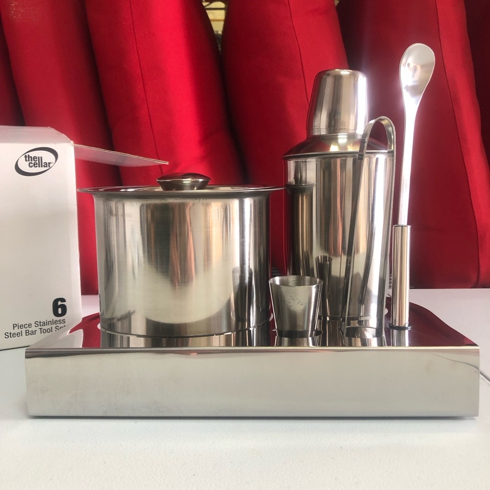 6 Piece Barware Cocktail Set NIB
